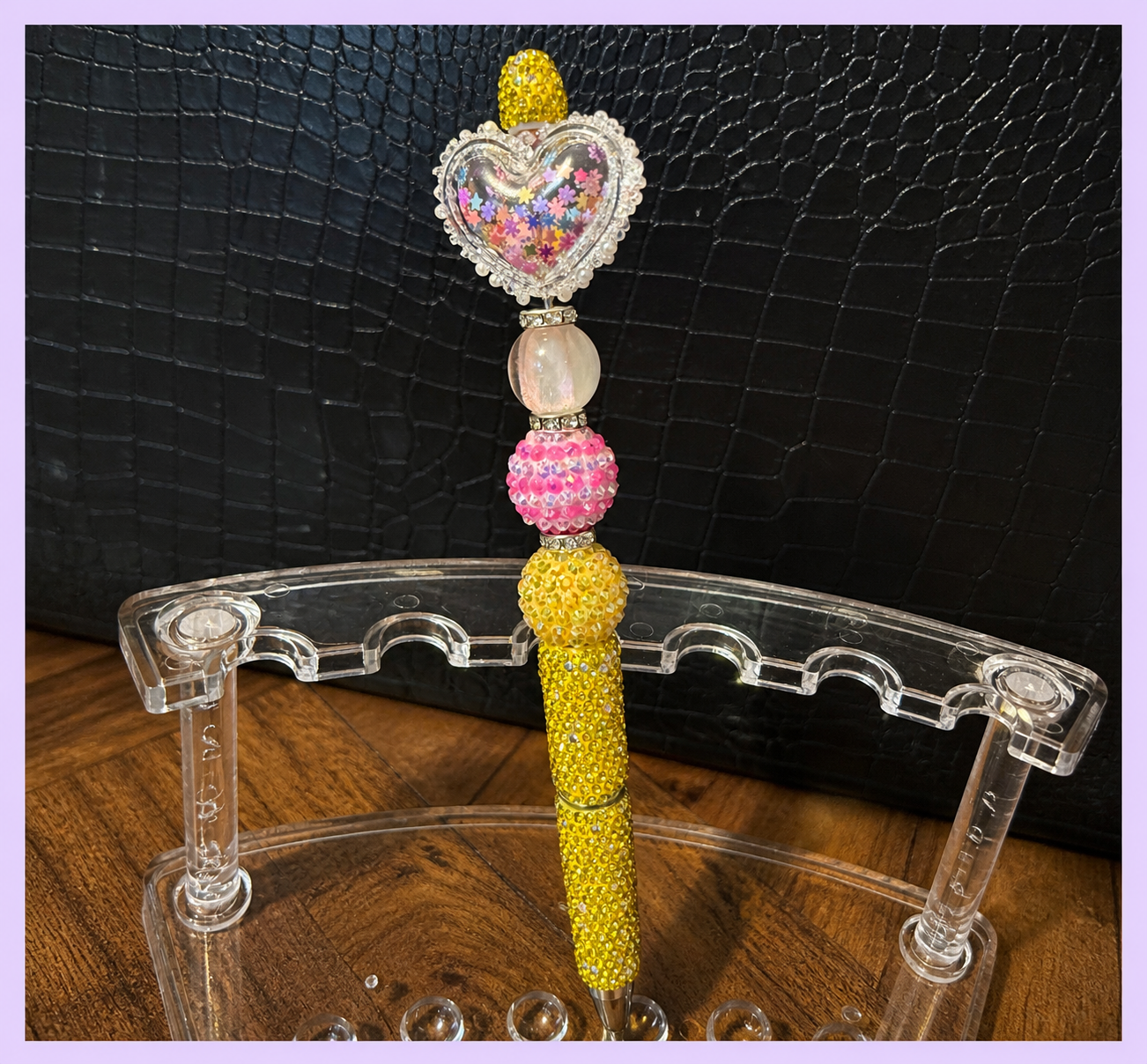 Confetti Heart Shaker Pen